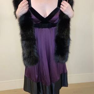 Banana Republic silk and velvet Holiday dress.